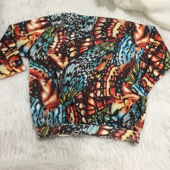 Chico’s multicolored rhinestone sparkling butterfly embellished top small - Picture 5 of 6